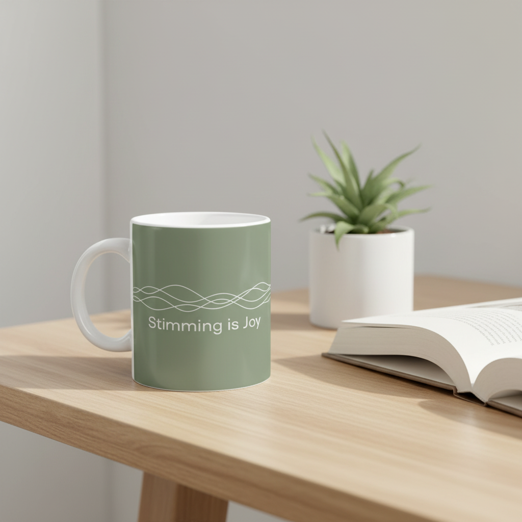 Stimming is Joy — Mesa com livro